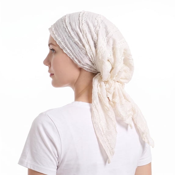 Pre Tied Headscarf for Women - Solid Chemo Bandana Headwrap Caps Cancer Turban Headwear Hair Cover