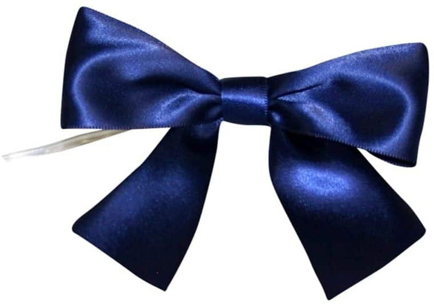 Dark Blue Bow Ribbon Band Satin Navy Stripe Fabric For Christmas Holiday  Gift Box Greeting Card Banner Present Wrap Design Decoration Ornament Stock  Photo - Download Image Now - iStock