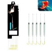 Pre Tied Off Bottom Fishing Rig Anti Snag Floating Hook Leaders 5PCS For Carp Anglers Attach To Mainline And Cast