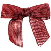 Pre-Tied Red Jute Burlap Bows - 3" Wide, Set of 12, 4th of July, America 250 Anniversary, Wired Craft Ribbon, Valentine's Day, Mother's Day, Rustic Gift Bows, Birthday, Party Favors, House Warming