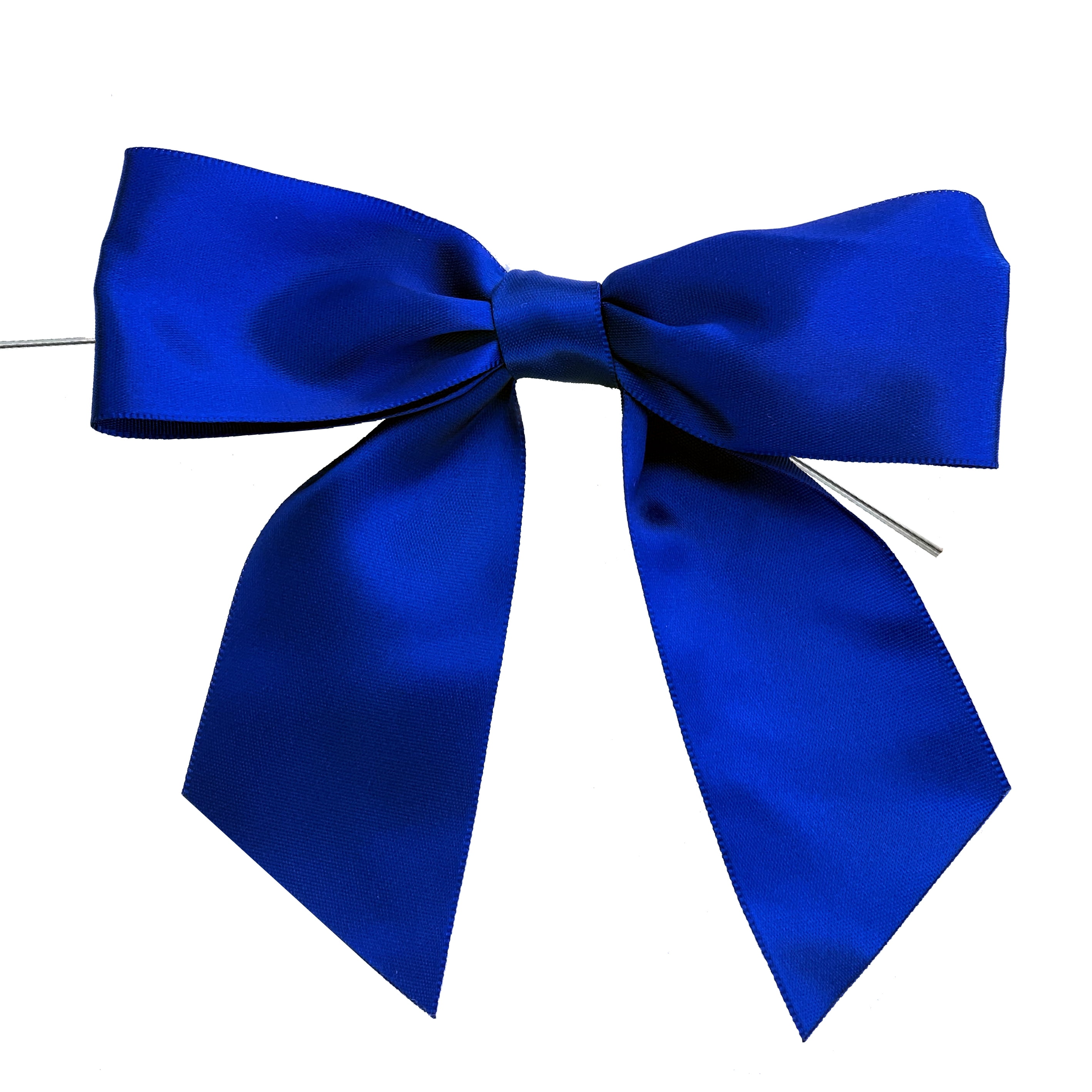 Christmas Bows - Patriotic Bows - Wired Radiant Metallic Royal Blue Bow 8