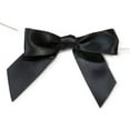 thumbnail image 1 of Pre-Tied Satin Bows, 7/8-Inch, 12-Piece, Black, 1 of 1