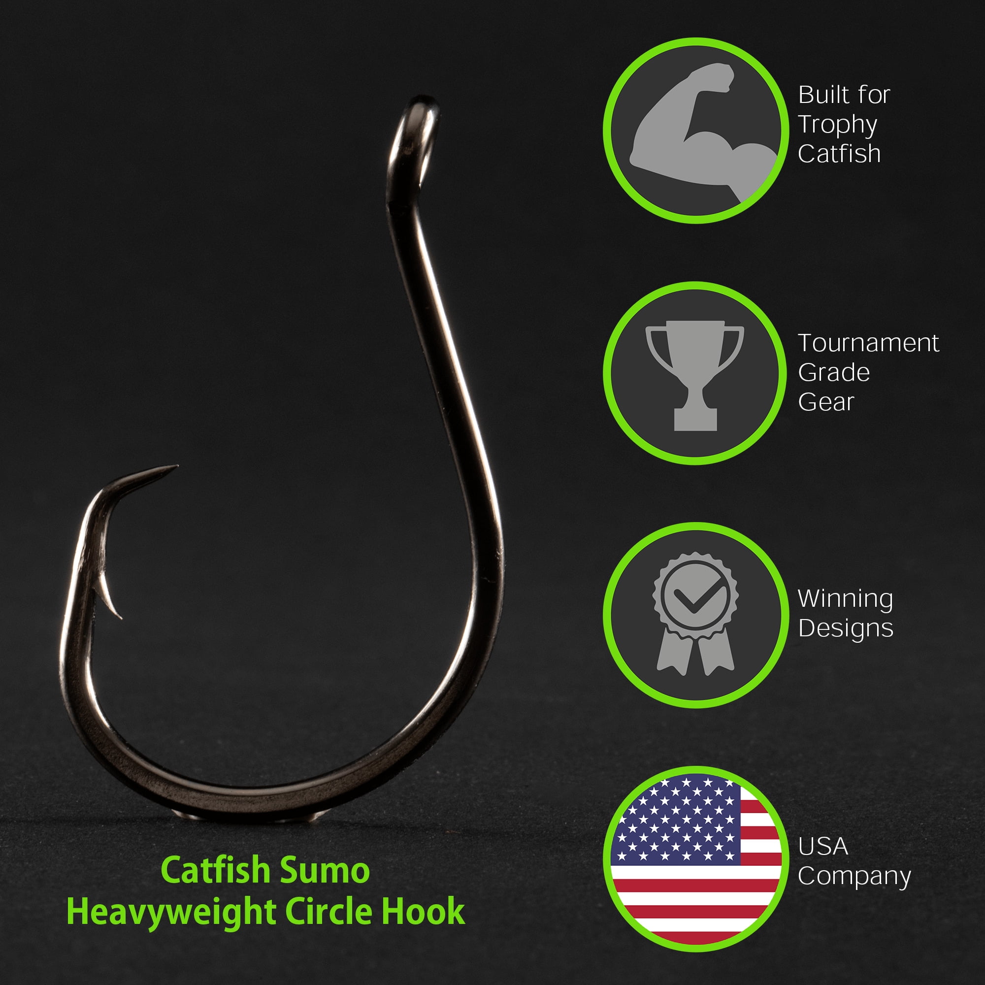 Pre-Tied Trophy Catfishing Leaders, 10/0 Circle Hooks (5-Pack)