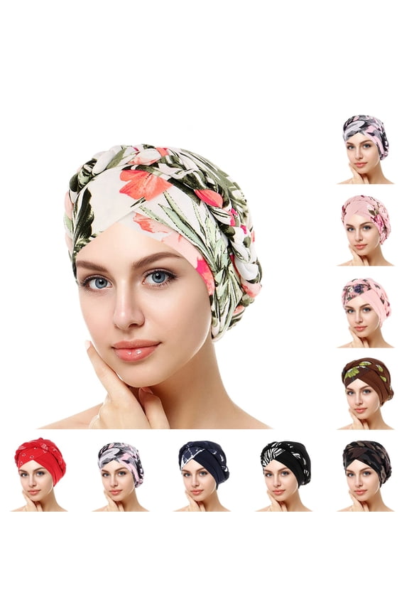 Pre Tied Twisted Braid Head Cover Wrap Cap For Everyday Headwear