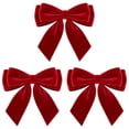 thumbnail image 1 of Pre-Tied Velvet Decorative Bows, Soft Holiday Ornament Bows, Reusable DIY Decor Crafts for Christmas Tree Wreath Garland Gift Wrapping Staircase & Mantel, Indoor and Outdoor Decoration, 1 of 2