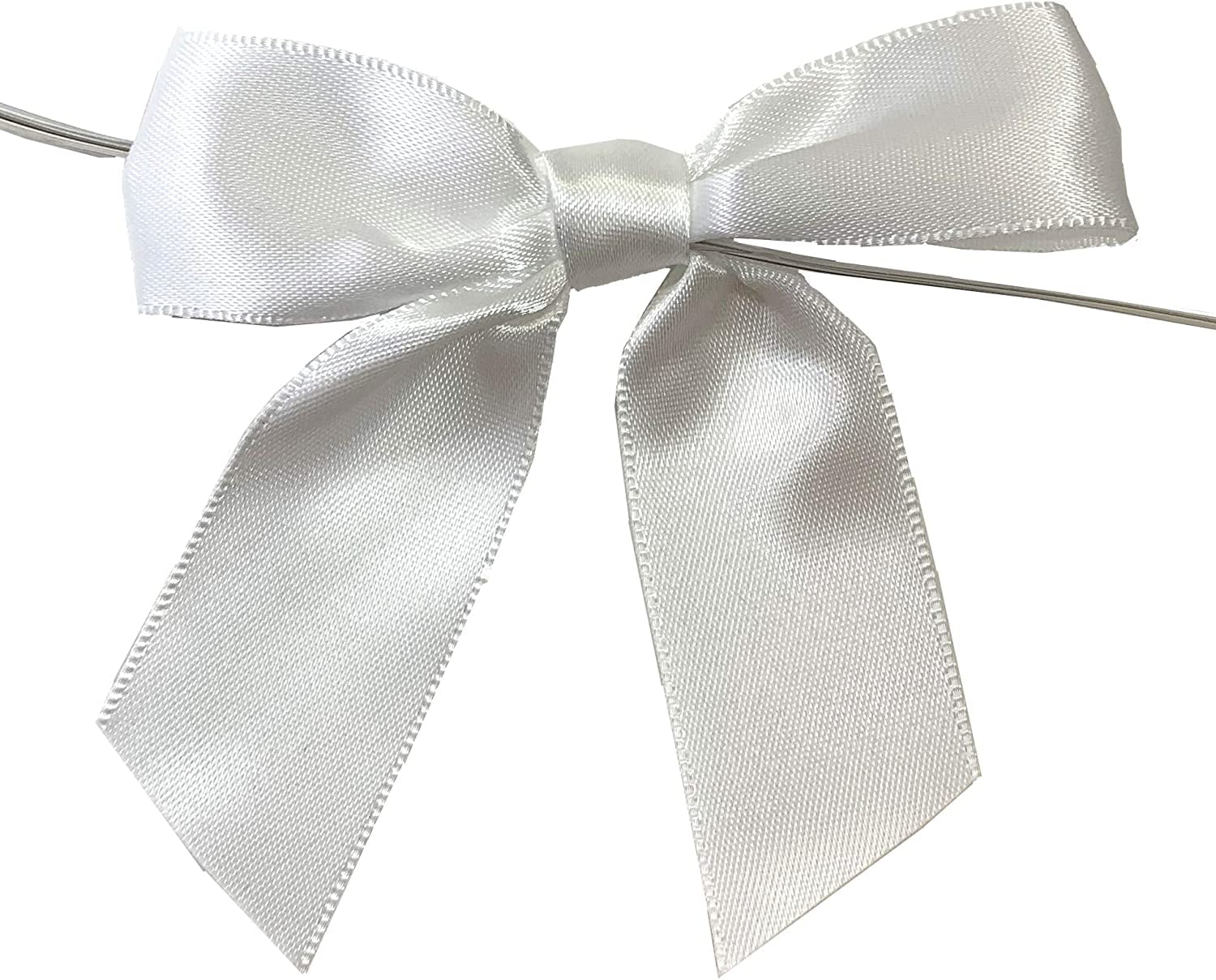 2Rolls/50Yards 1 White Satin Ribbon Gift Wrapping Ribbons for Valentine's  Day Gifts White Bows Making Bouquet Crafting Wedding Anniversary Party