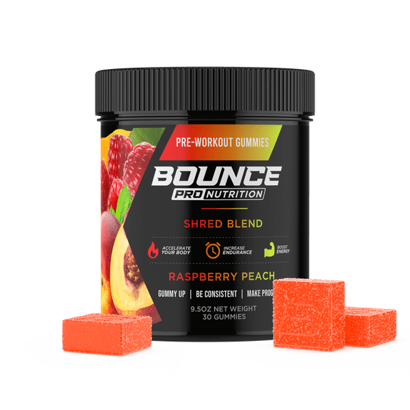 Pre-Workout Gummies - Raspberry Peach Shred Blend