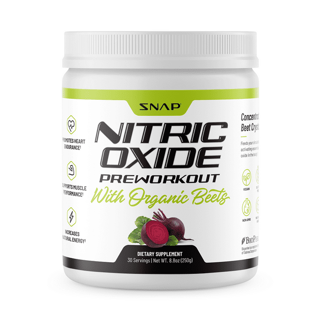 PreWorkout Nitric Oxide Beet Root Powder Snap Supplements, Cardio