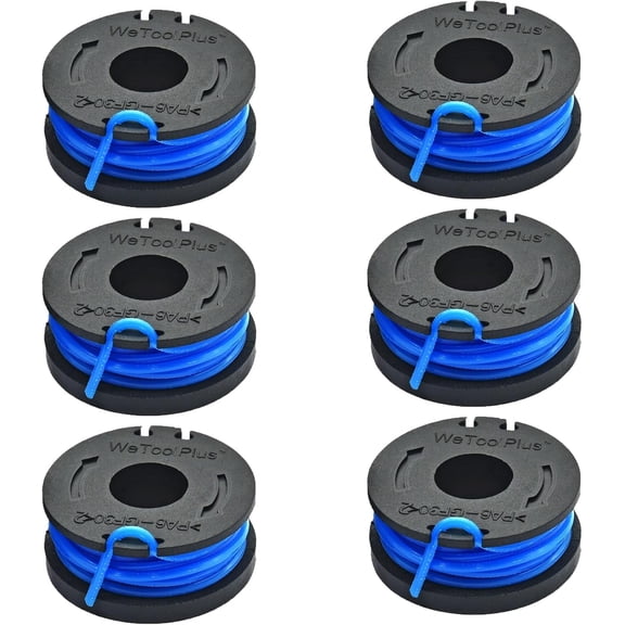 Pre-Wound Trimmer Line Spools 10ft 0.065 in. Compatible with Bauer 19115C-B 20V Cordless String Trimmer, 6 Pack