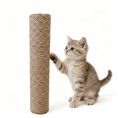 Pre-Wrapped Sisal Rope Replacement Post for Cat Tree, 13 x 3.3 Inch Scratching Column Repair Part with Paper Core (Yellow, 1 Pack)