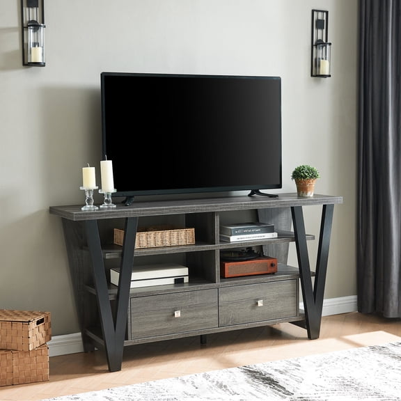Pre - assembled Metal Glide Drawers - Keep TV at Ideal Height and Store Items Neatly