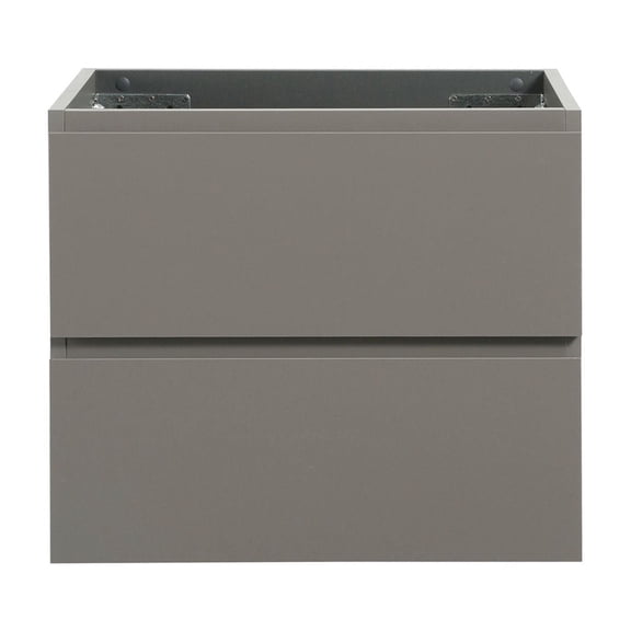 Pre assembled modern gray wall cabinet double drawers for bathroom essentials