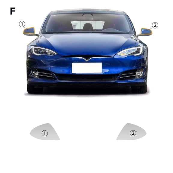 Pre-cut PPF Car Headlight Protective Film TPU For Tesla Model 3 Y X S 2020-2023 Rearview Mirror Transparent Scratch Resistant.