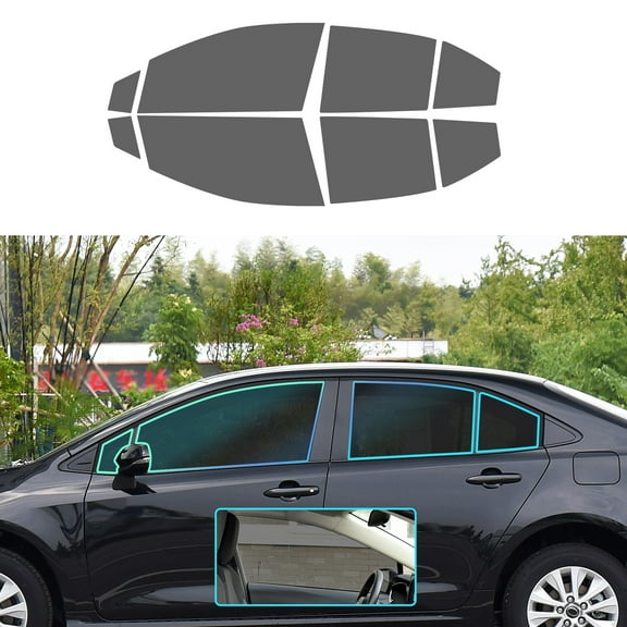 Pre-cut PVC Window Film Tint Kit for 2020-2024 Toyota Corolla Sedan All Side Car Privacy Shield with 20% VLT for Side Windows, 8pcs