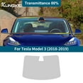 thumbnail image 1 of Pre-cut Window Film Tint Kit for 2018-2019 Tesla Model 3 Car Privacy Shield Infrared and UV Reduction for Front Window 80% VLT, 1pc, 1 of 11