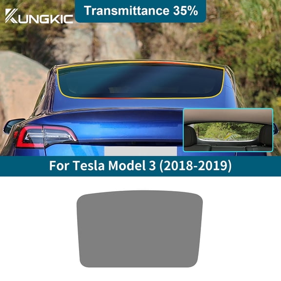 Pre-cut Window Film Tint Kit for 2018-2019 Tesla Model 3 Car Privacy Shield Infrared and UV Reduction for Rear Window 35% VLT, 1pc