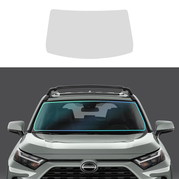 Pre-cut Window Film Tint Kit for Toyota RAV4 2019-2024 Solar Film PVC Car Privacy Shield Infrared and UV Reduction for Front Window 80% VLT, 1pc