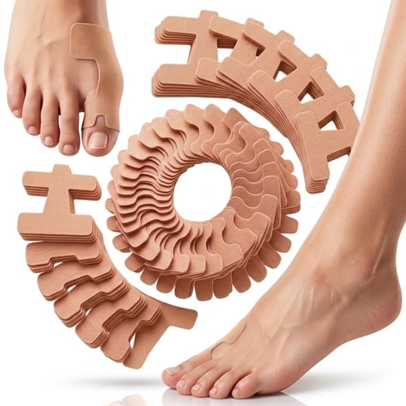 Pre cut bunion kinesiology tape big toe corrector for women men elastic breathable hallux valgus correction feet brace support wraps to pull large toe over bunion tape roll