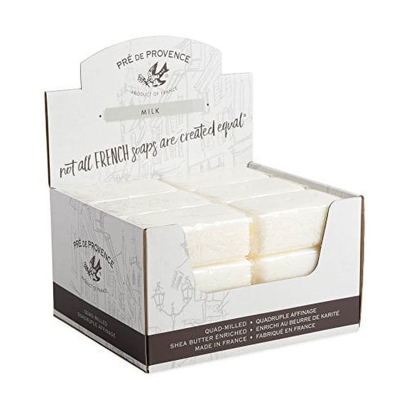 Pre de Provence Artisanal French Soap Bar Enriched with Shea Butter, Milk, 150 Gram (Pack of 18)