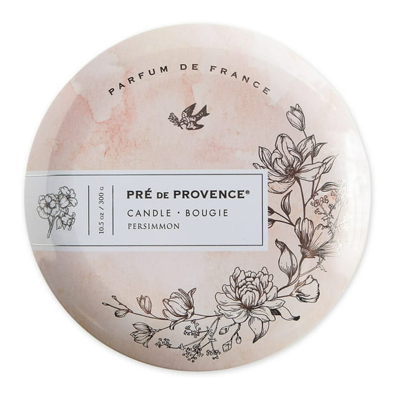 Pre de Provence Heritage Home Fragrance Collection Gentle Ambiance, 3 Wick Candle, 10.5 oz, Persimmon