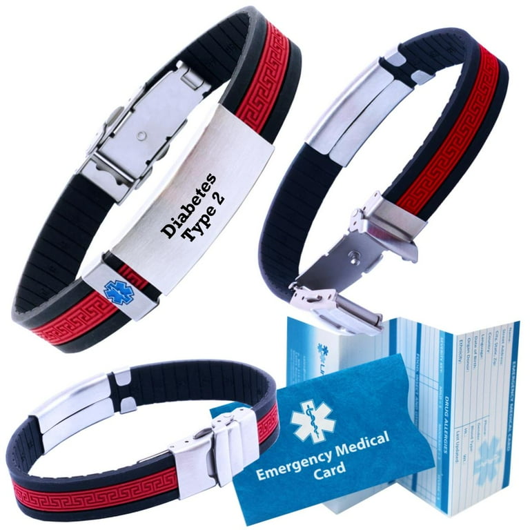 Designer top medical bracelets