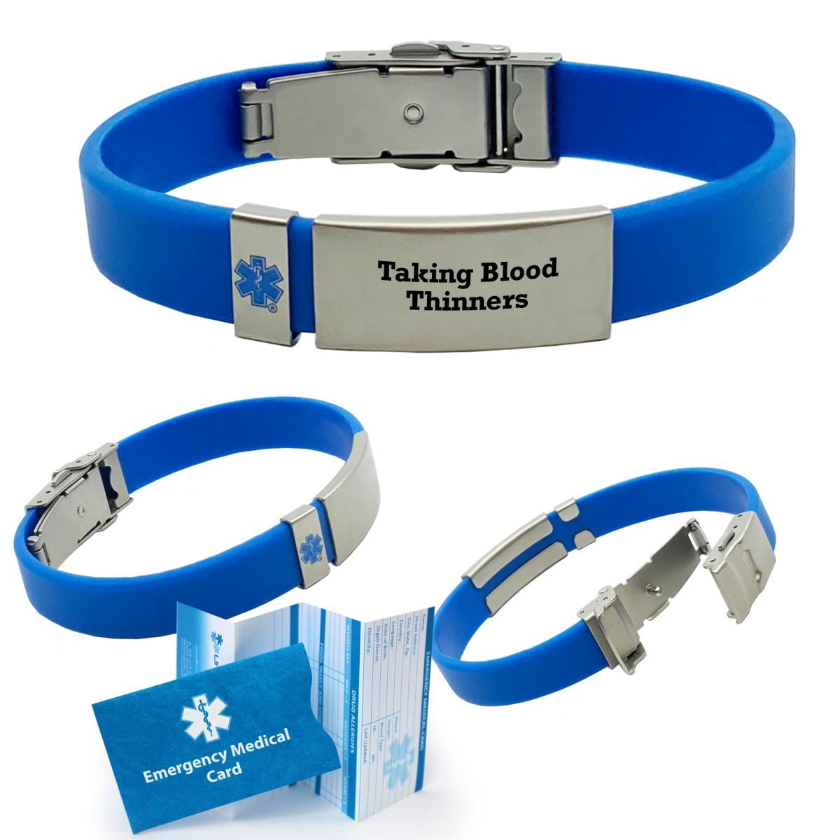 Divoti Sport Medical ID Bracelet - Adjustable Silicone Band With Engraving