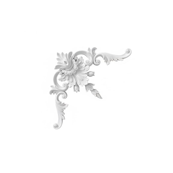 Pre-finished White Polyurethane Foam Corner Molding Trim for Walls and Ceilings
