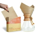 thumbnail image 1 of Pre-folded Natural Unbleached Coffee Filters - 50 Pack, Compatible with Pour-Over Coffee Makers, 1 of 4