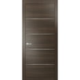 thumbnail image 1 of Pre-hung Brown Modern Door 24 x 80 with Metal Inserts, 1 of 7