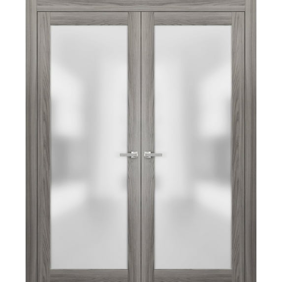 Pre-hung Closet Double Opaque Glass Doors 60 x 80
