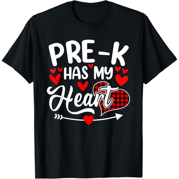Pre-k Has My Heart Funny Valentine's Day Teacher Students Men Women T-Shirt Shirts