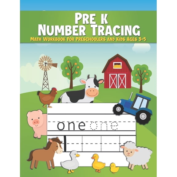 Pre k Number Tracing Math Workbook For Preschoolers and Kids Ages 3-5: Number Tracing Book For Preschoolers - Writing Numbers Workbook Kindergarten - Pen Control Age 3-5 (Learn To Write Books For Kids