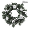 thumbnail image 1 of Pre-lit Artificial Christmas Wreath Decorative Collection Flocked with Mixed Decorations and Pre-strung LED Lights Norbi, 1 of 3