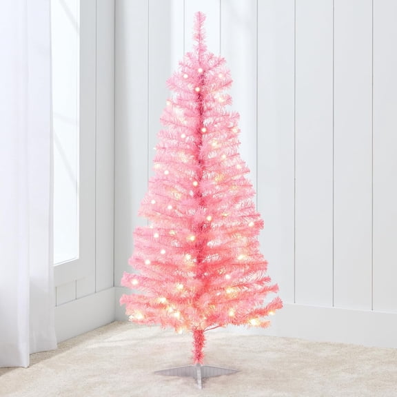 Pre-lit Christmas Tree, Artificial Mini Tree Perfect for Kids, Apartments, Bedroom with Twinkling LED Lights