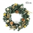 thumbnail image 1 of Pre-lit Christmas Wreath,Artificial LED Light Christmas Wreath with Decorative Xmas Flower,Little Gift Box,Colored Ball,Red Gold Wreath for Front Door Hanging Garland Holiday Home Christmas Decor, 1 of 6