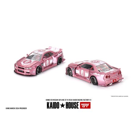(Pre-order) Kaido House x Mini GT Nissan Skyline GT-R R34 Kaido Racing Factory V1 - Pink