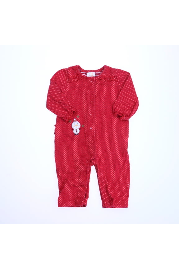 Pre-Owned Absorba Girls Red | White Long Sleeve Outfit size: 3-6 Months (Excellent)
