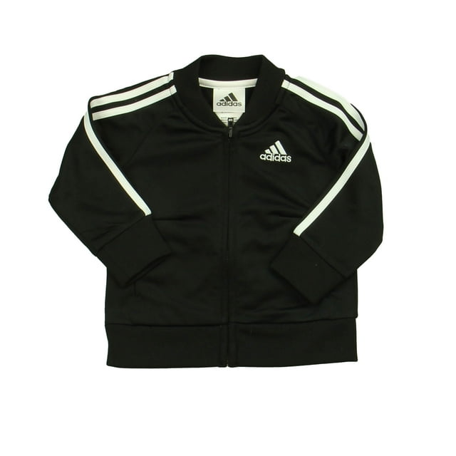 Pre-owned Adidas Boys Black | White Jacket size: 9 Months