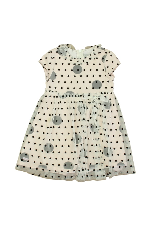 Pre-owned: American Girl Girls Pink | Black Polka Dots Dress size: 2-3T (Good)
