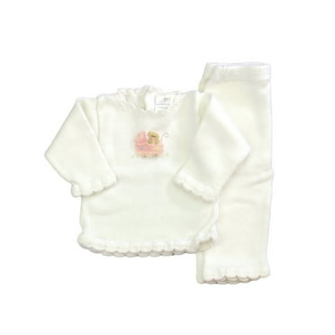 Pre-Owned Antonella Kids Girls White | Pink | Monkey Apparel Sets size: 0-3 Months (Excellent)