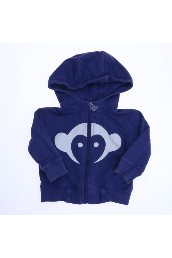 Pre-Owned Appaman Boys Navy Hoodie size: 6 Months (Fair)