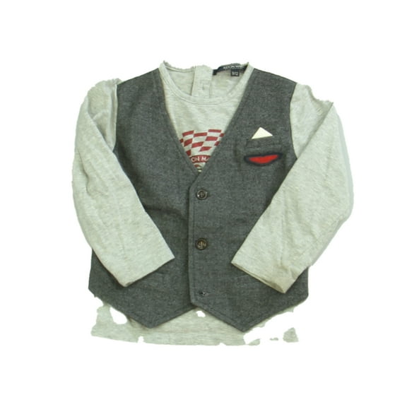 Pre-owned: Aston Martin Boys Grey Shirt size: 9-12 Months (Fair)