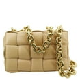 thumbnail image 1 of Pre-Owned BOTTEGA VENETA Chain Cassette Padded Leather Crossbody Bag Caramel, 1 of 1