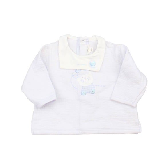 Pre-owned: Babymini for Catimini Boys Blue | White Long Sleeve Shirt size: 6 Months (Fair)
