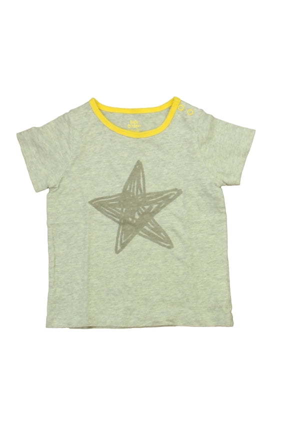 Pre-owned: Boden Boys Gray | Yellow T-Shirt size: 12 - 18 Months (Good)