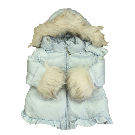 Pre-Owned Brums Girls Blue Winter Coat size: 9 Months (Fair)
