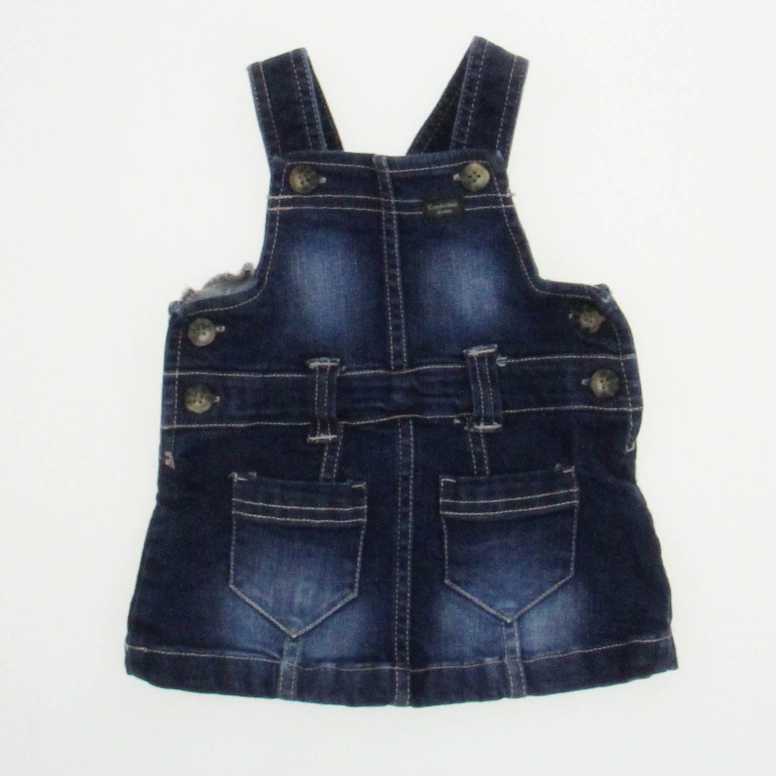 Pre Owned Calvin Klein Girls Dark Wash Navy Jumper size 3 6 Months Good