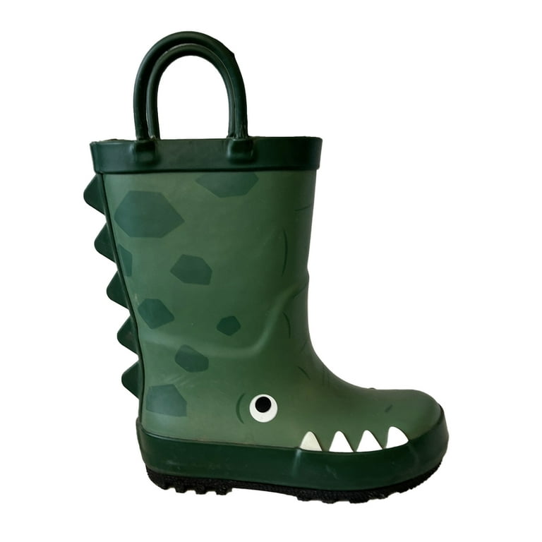 Pre owned Cat Jack Boys Green Alligator Rain Boots size 6 Toddler Walmart