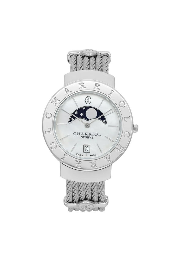Pre-Owned Charriol St Tropez Moonphase 35mm Lady Watch ST35SD1.560.008 (Good)