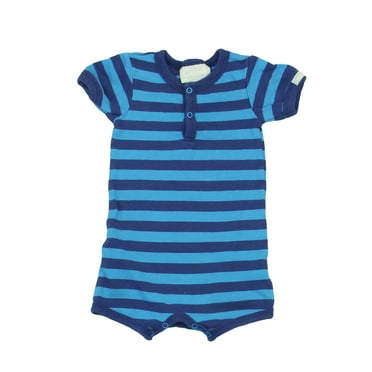 Pre-Owned Coccoli Boys Blue Stripe Romper size: 3 Months (Good)